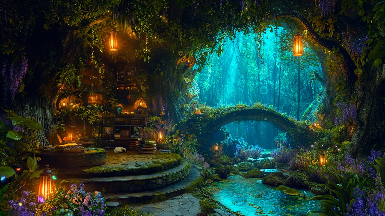 Moonlight Enchanted Secret Nook 🌙 Fantasy Forest Music for Deep Relaxation, Sleepy 💤 Dreamy Nature
