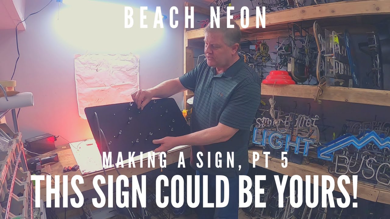 Making a Neon Sign | Pt.5 | THE FINISHED SIGN | Beach Neon, Myrtle Beach, SC