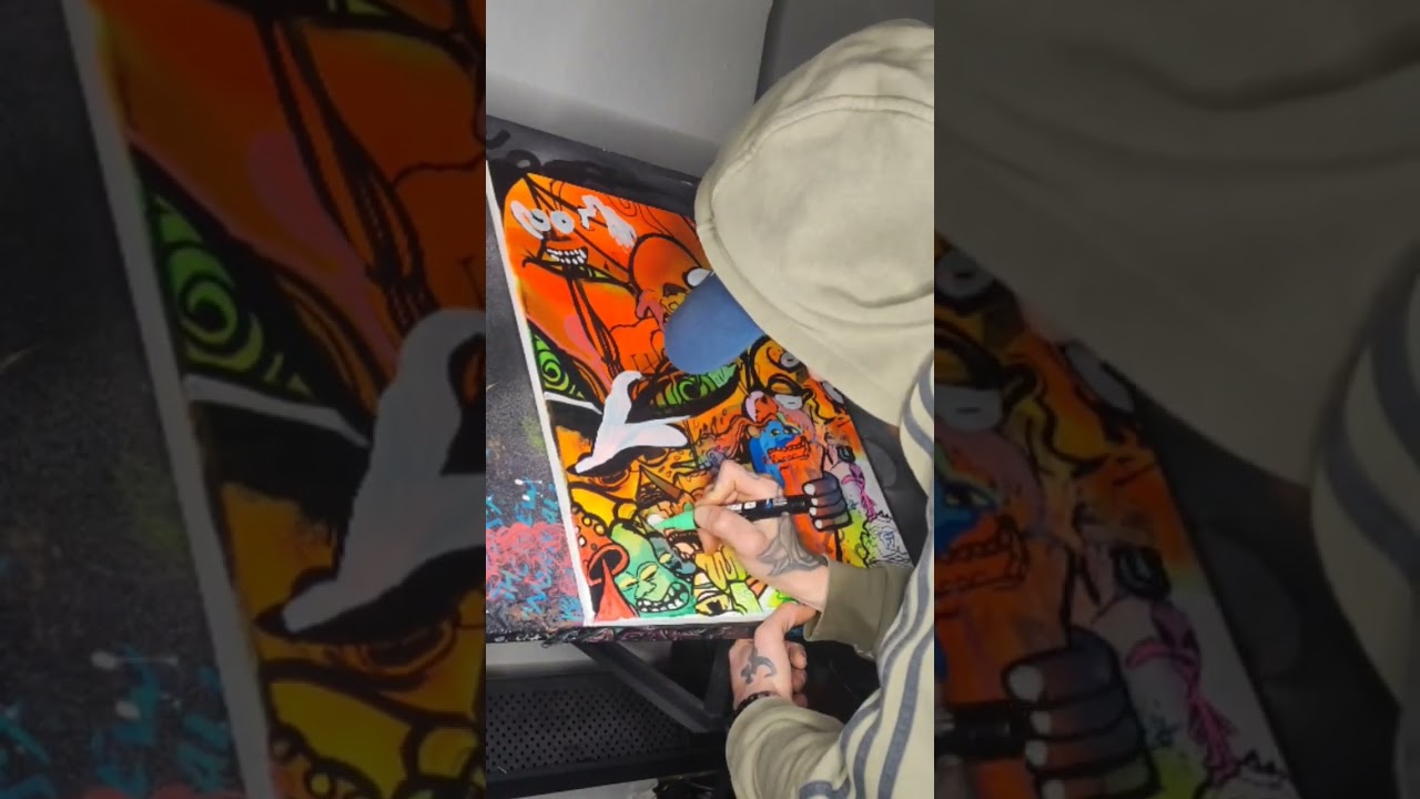 Epic Psychedelic Art canvas time lapse