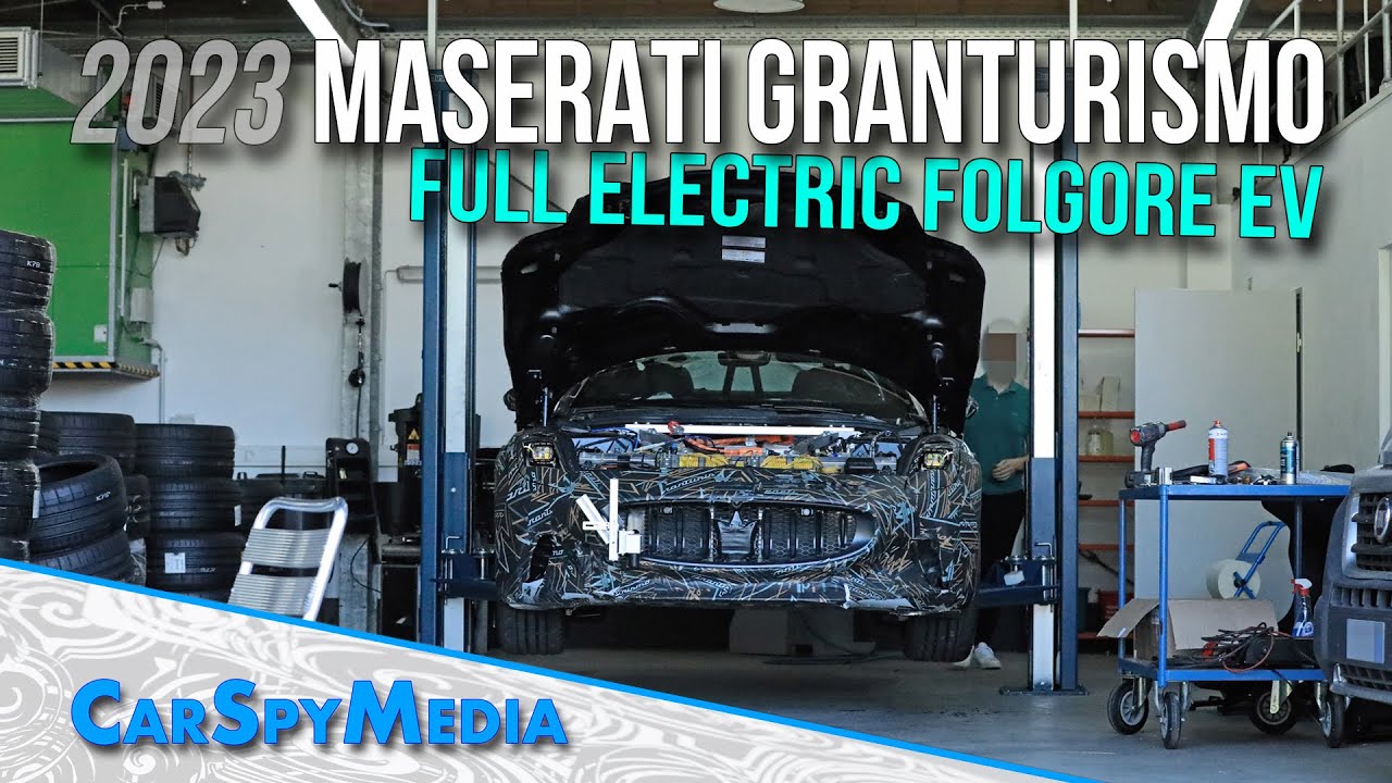 2023 Maserati GranTurismo Folgore Full Electric EV Prototype Spied Testing At The N&uuml;rburgring