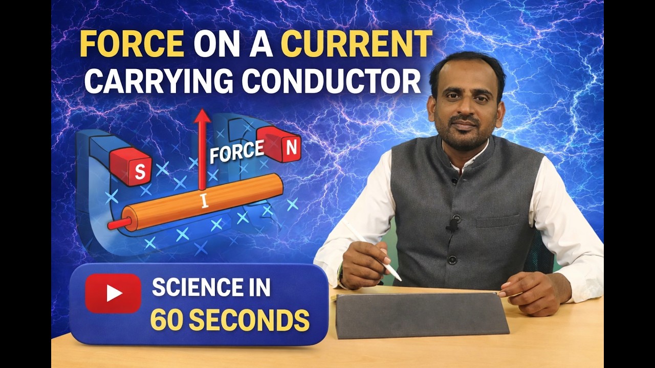 Force exerted on a current carrying conductor by Sadath Sir