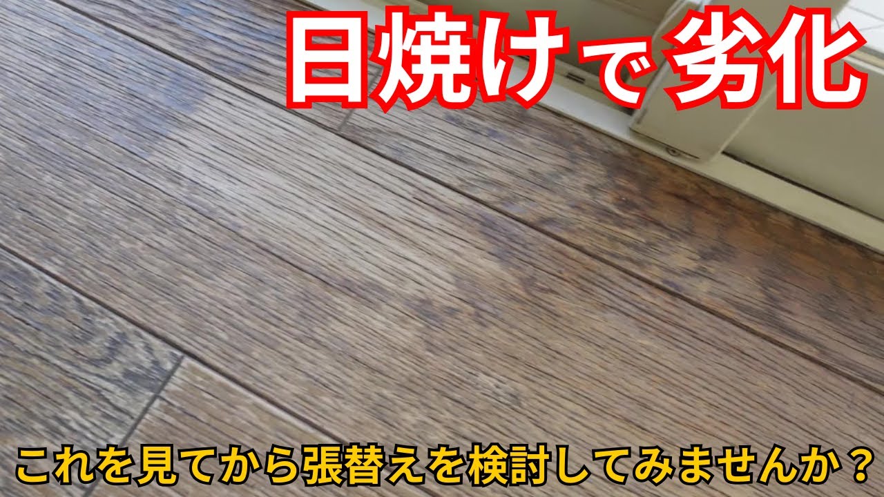【広範囲フローリング補修】日焼けでバリバリになった床がここまで蘇る！