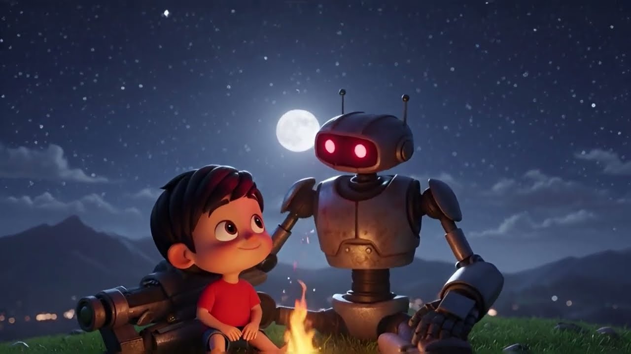 Gareeb Larka Ne Banaya Robot Dost 🤖💔 | Emotional Animated Story | Heart Touching Friendship
