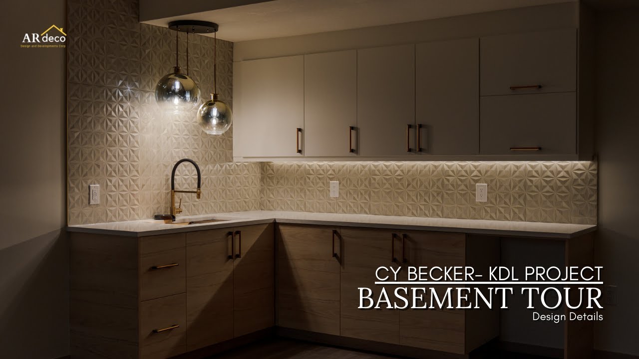 Cy Becker Project | Japandi with a Touch of Glam Basement Project Tour