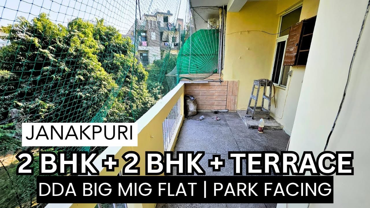 DDA Big MIG Flat for Sale in Janakpuri | 2 BHK Second & 2 BHK Third Floor with Terrace | Park View