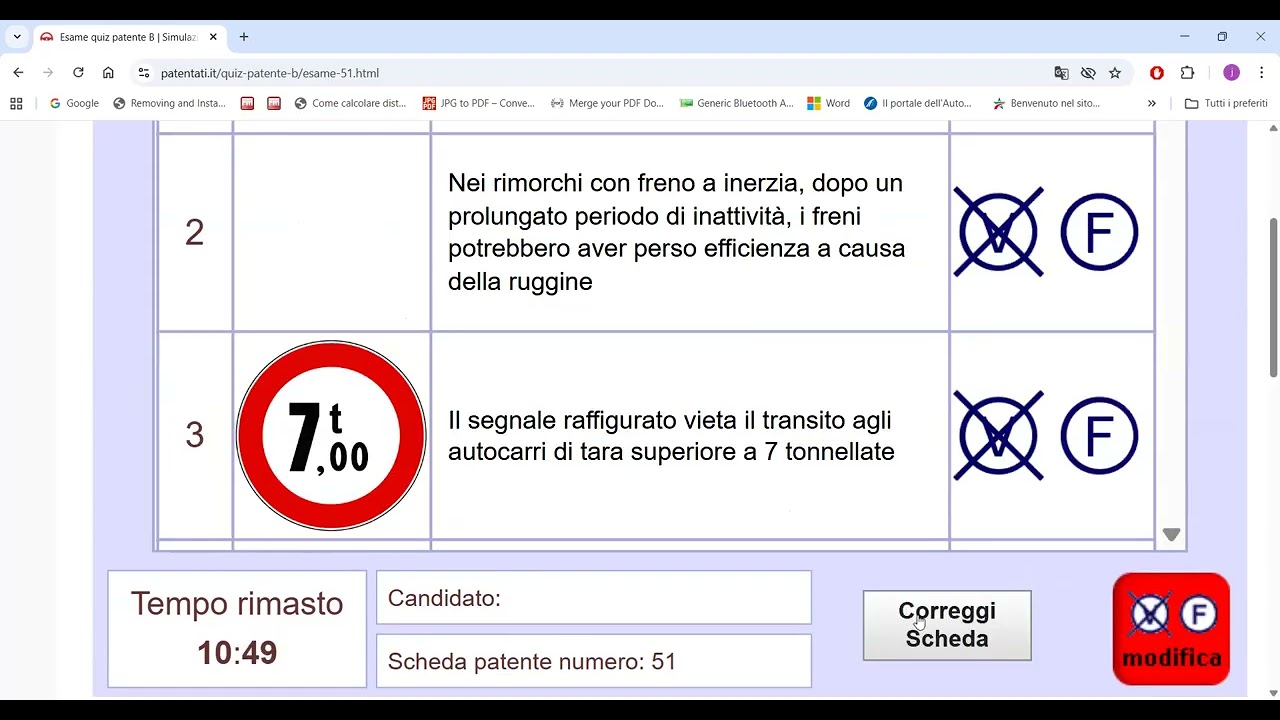 RANGI - SCHEDA PATENTE B #310