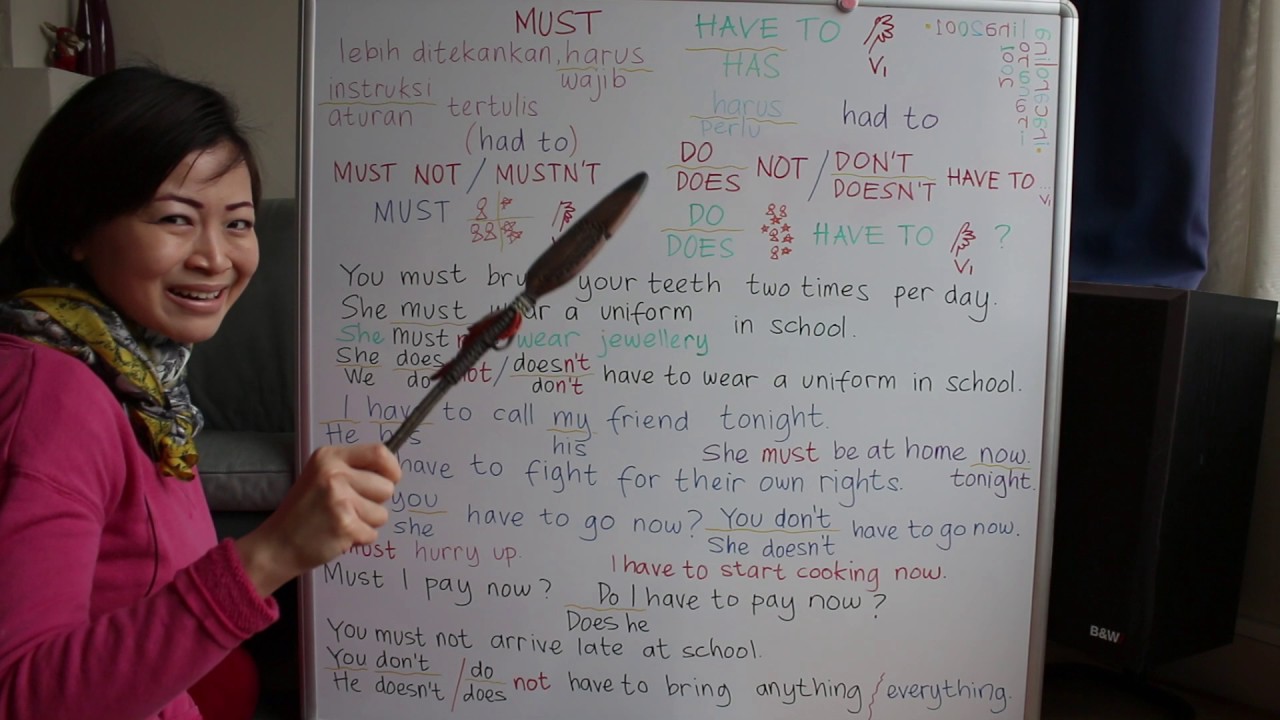 BELAJAR BAHASA INGGRIS #36 MUST HAVE TO HAS TO - HARUS WAJIB PERLU USAH