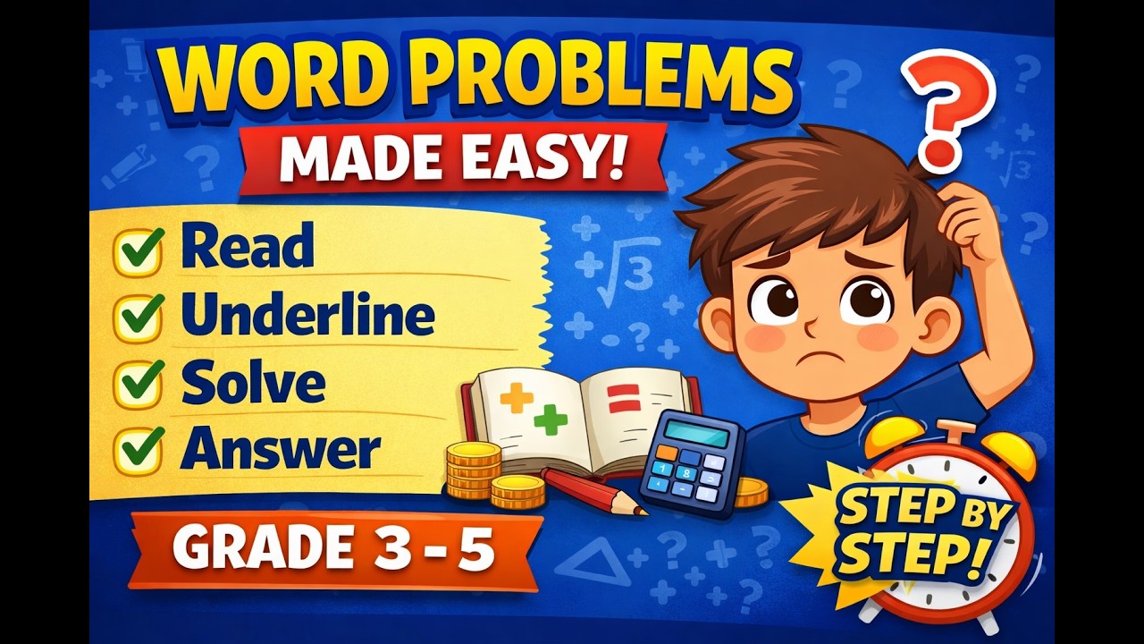 Word Problems Made Easy | Step-by-Step Method for Grade 3–5