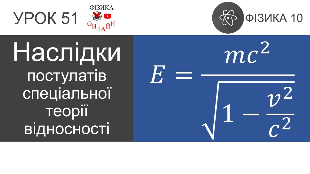 Фізика 10. Урок-презентація «Наслідки постулатів спеціальної теорії відносності»