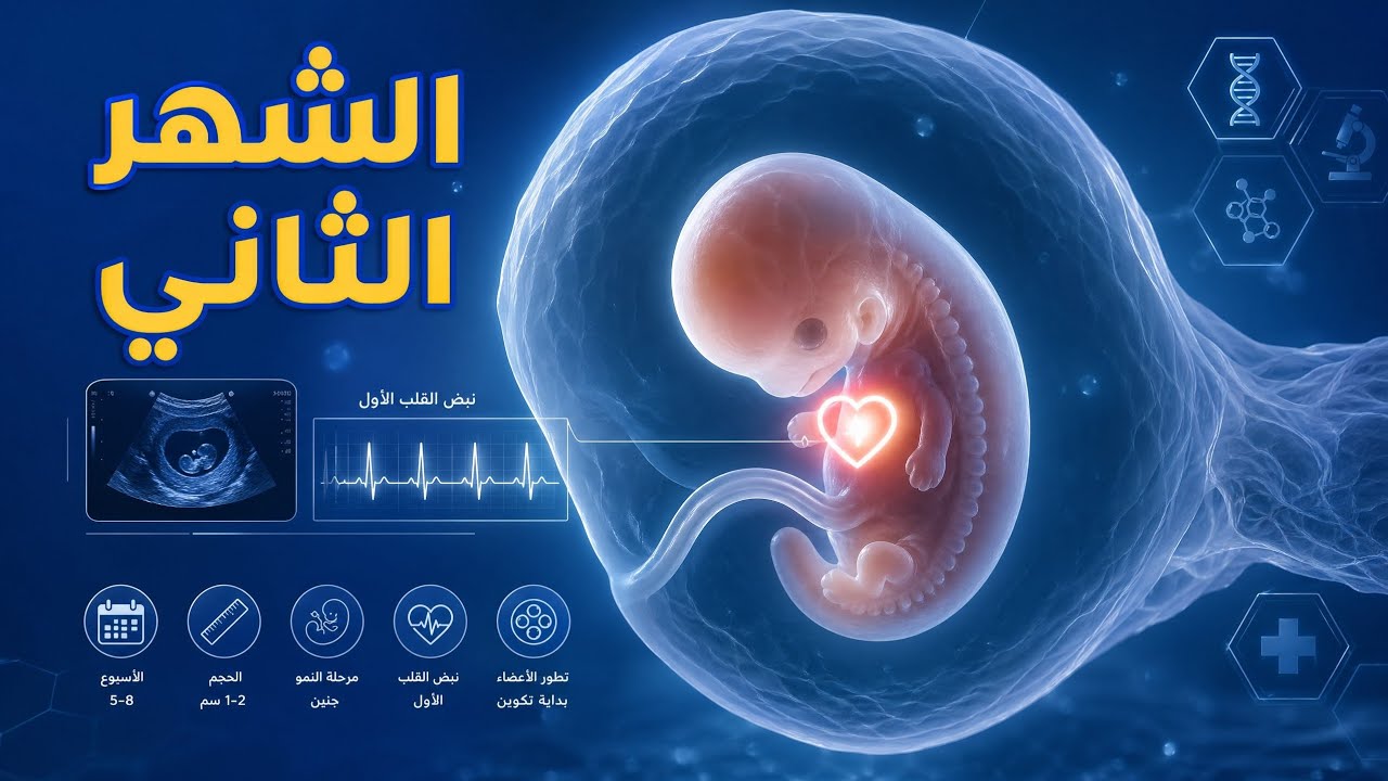 الحمل شهر بشهر | الحلقة الثانية: كل اللي هيحصلك في ثانى شهر حمل بالتفصيل و تطور الجنين والفحوصات