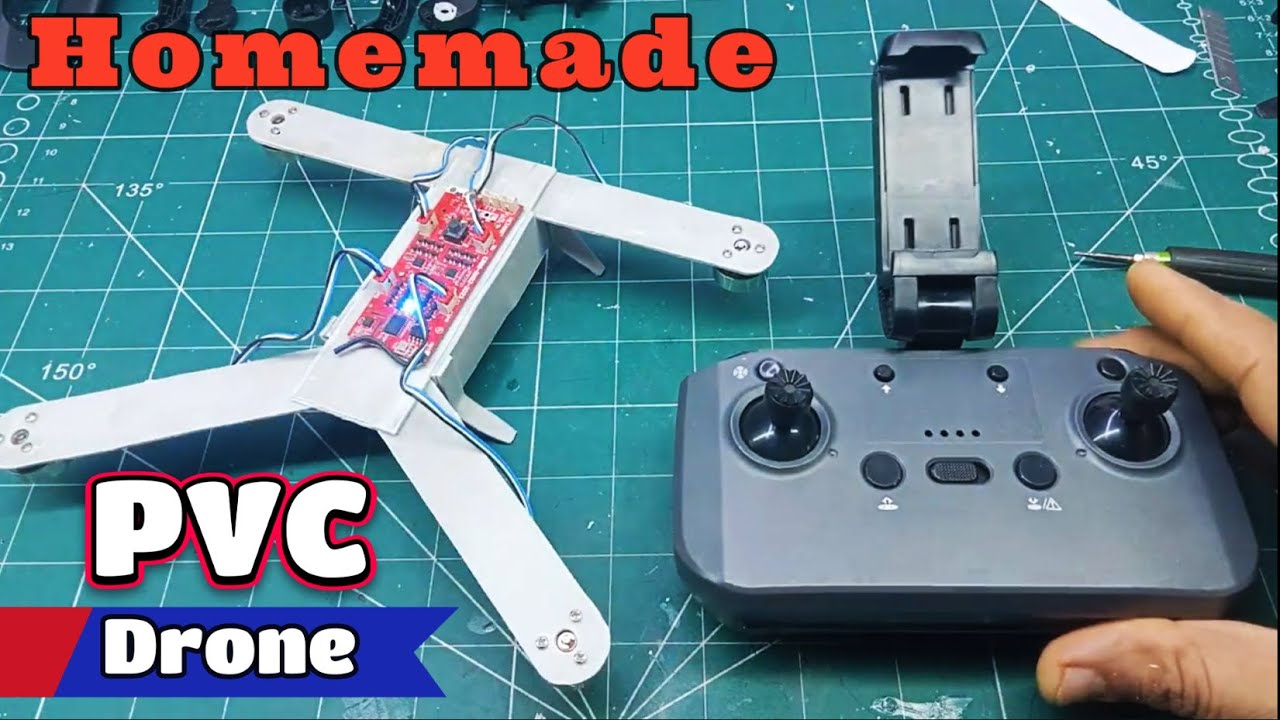 Homemade Brushless Motor Drone with PVC Pipe | How to make drone easy step by step
