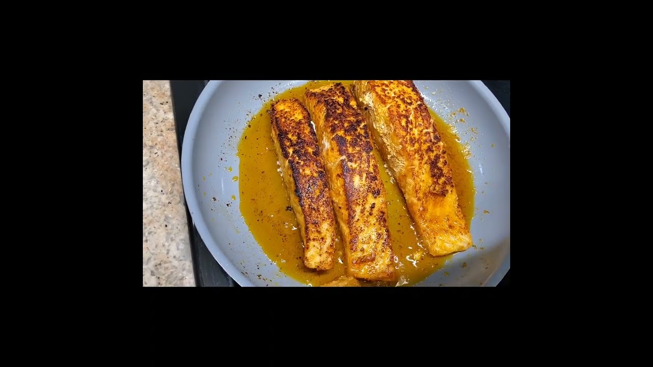 Vini gade koman pou fe pwason salmon lay ak bé byen gou(how to make garlic butter salmon easy)