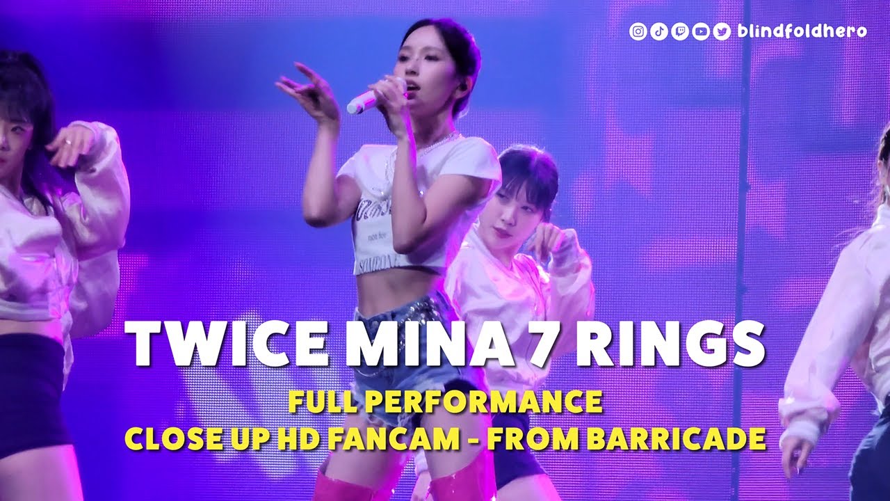 TWICE MINA 7 Rings Solo - CLOSE UP HD BARRICADE VIEW - Full Performance!!! [Chicago - Day 1] 6/28/23