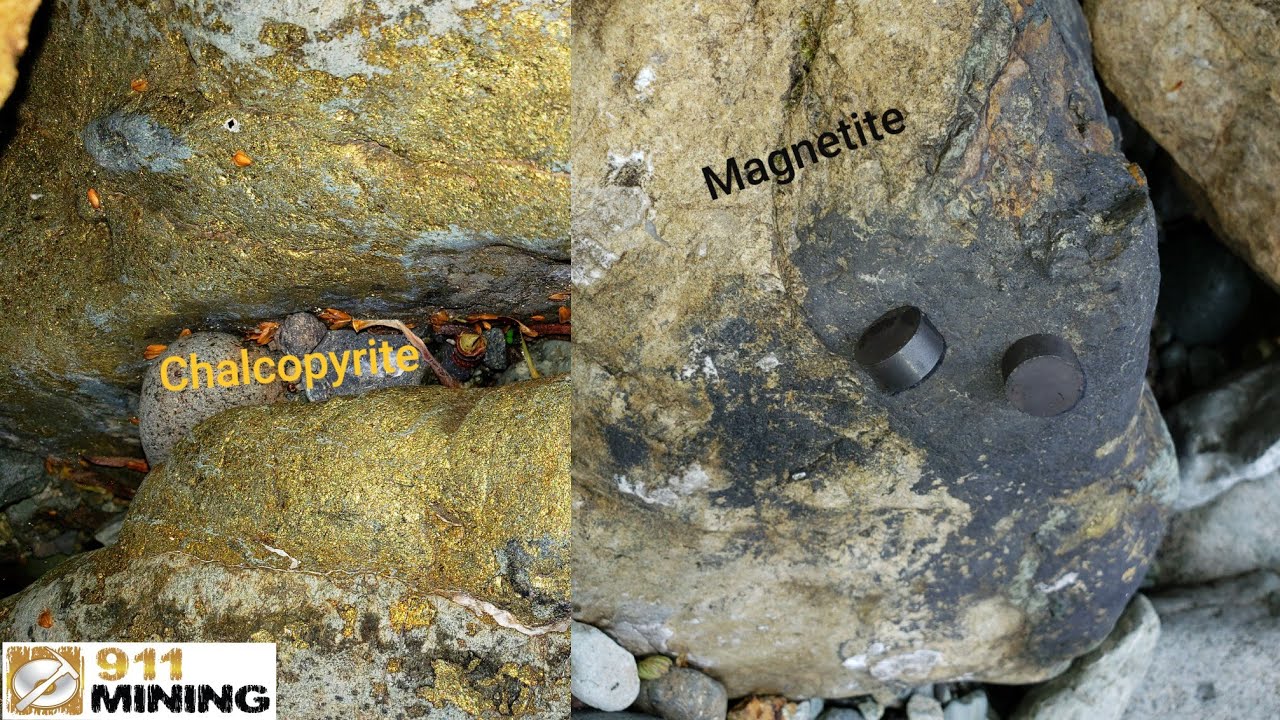 Massive Chalcopyrite & Magnetite Float Boulders In A Bedrock Canyon!