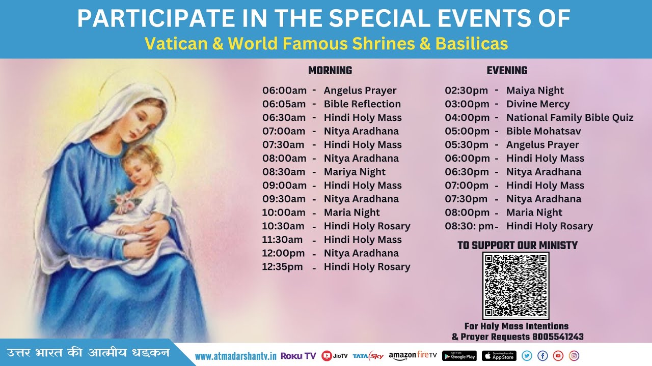 LIVE Saturday 24th January 2025 - Atmadarshan TV Daily Schedule