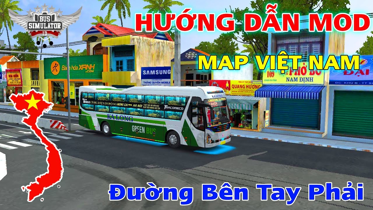 Hướng Dẫn Mod Map VIỆT NAM Tay Lái Bên Phải trong Bus Simulator Indonesia
