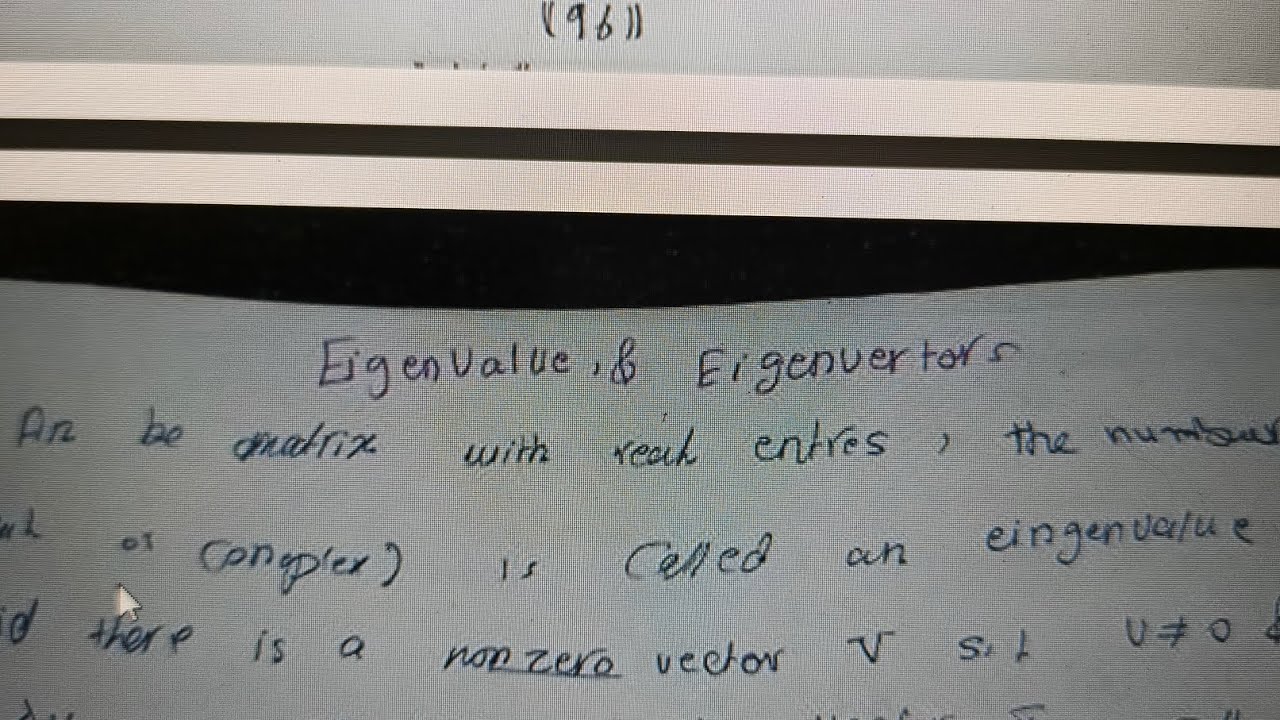 (جبر خطي 1) eigenvalue and eigenvektors 