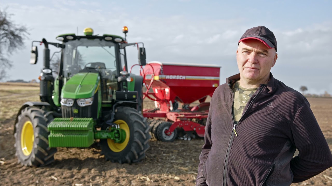 John Deere 6120M w gospodatstwie w Wiązowie