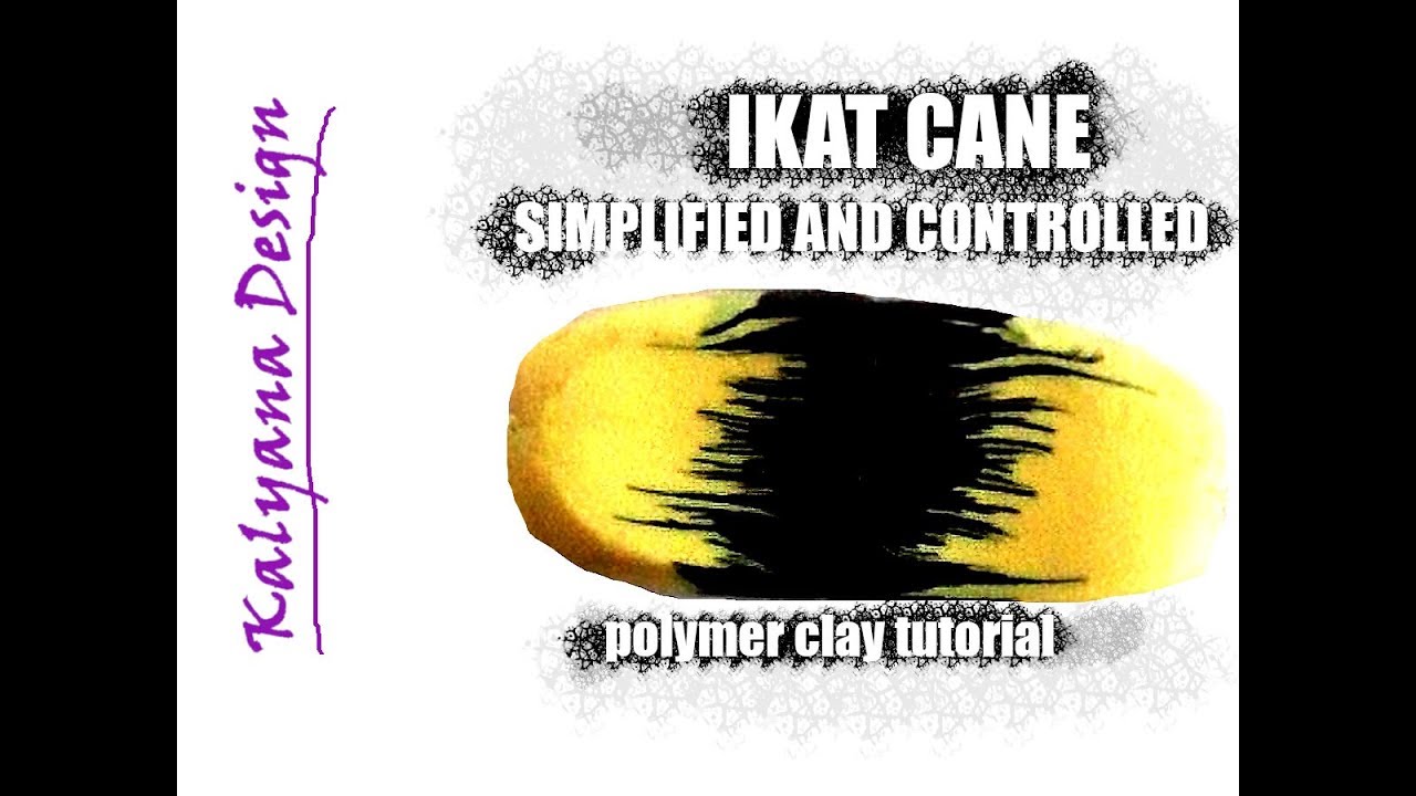 Ikat cane simplified and controlled - polymer clay tutorial 016