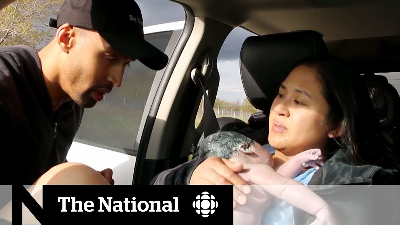 Baby’s birth on side of highway captured on video