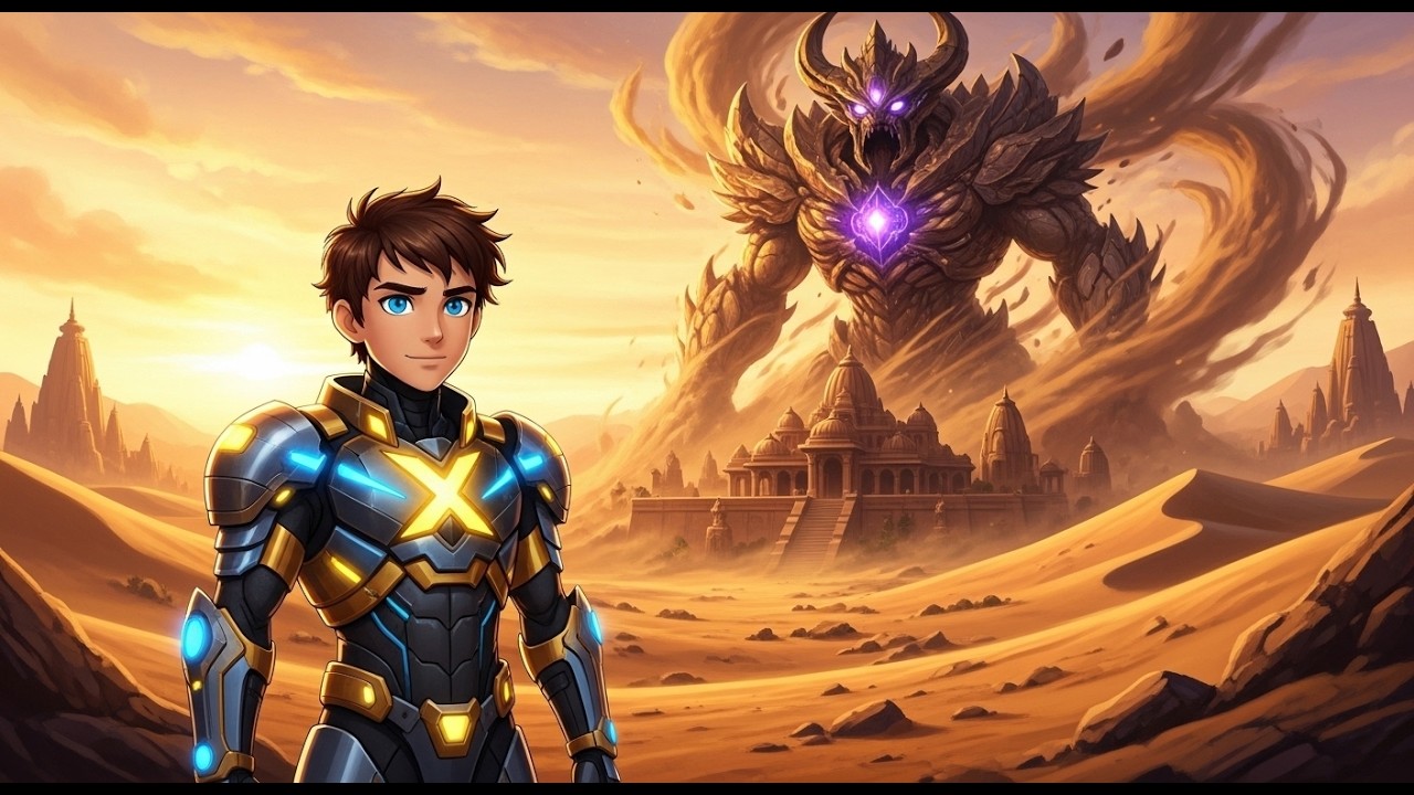 Indian Superhero LUMEN-X vs Desert Storm Titan | Epic Battle