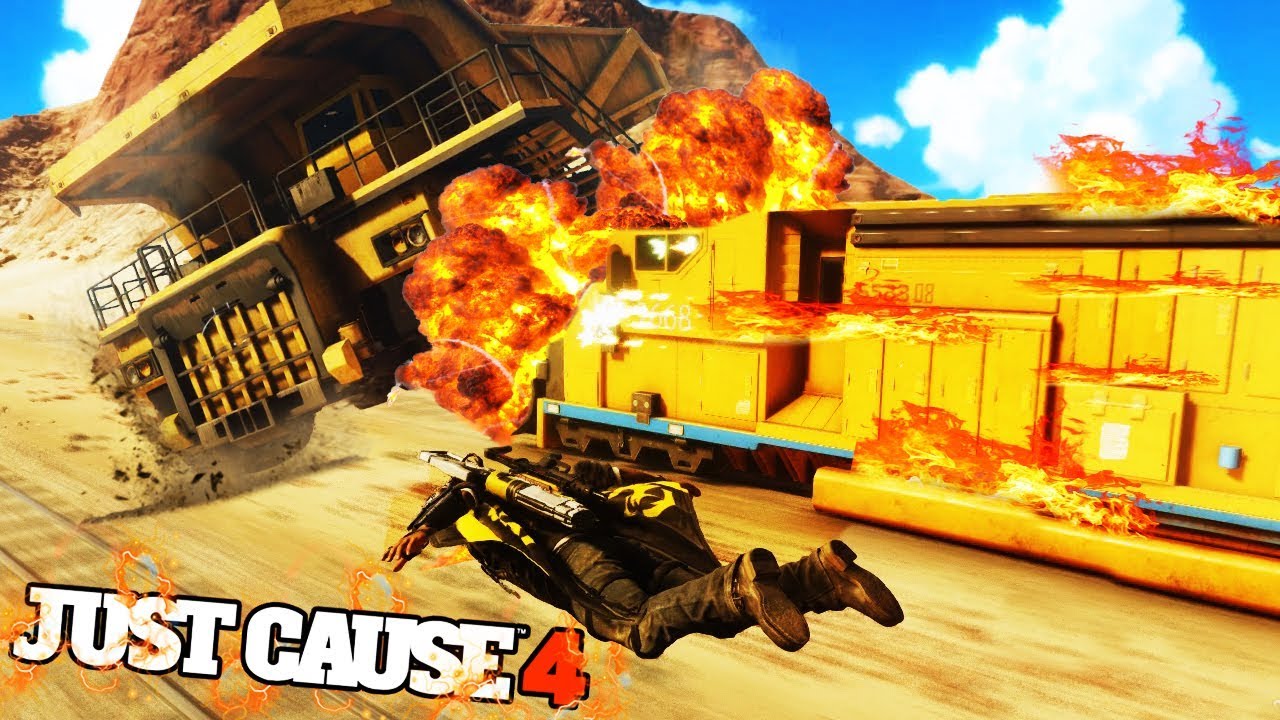 TREN BLINDADO VS CAMION ARMADO | JUST CAUSE 4