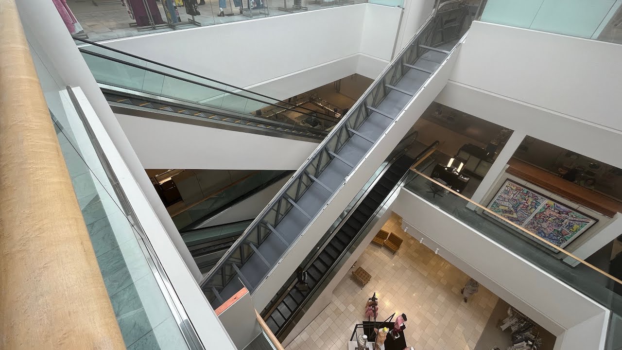 Montgomery Twinkie-M & Kone Hydraulic Escalators, Neiman Marcus, Tysons Galleria, Tysons Corner, VA