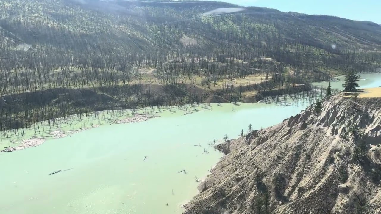 Fly over the Chilcotin River landslide, Thurs. Aug 1, 2024; 3:30PM.