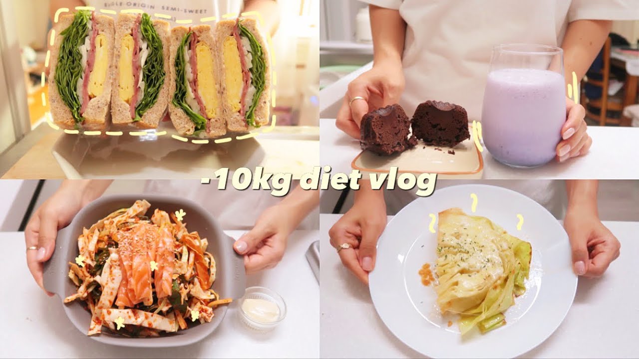 SUB)🥪 유지어터의 꿀맛탱 지속가능한 다이어트식단 요리브이로그(연어국수,오리고기 샌드위치,양배추스테이크)mukbang|간헐적단식|food vlog|slow diet|건강식