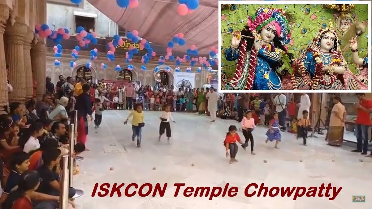Childrens having fun Games at ISKCON Temple Chowpatty | Hare Ram Hare Krishna Temple