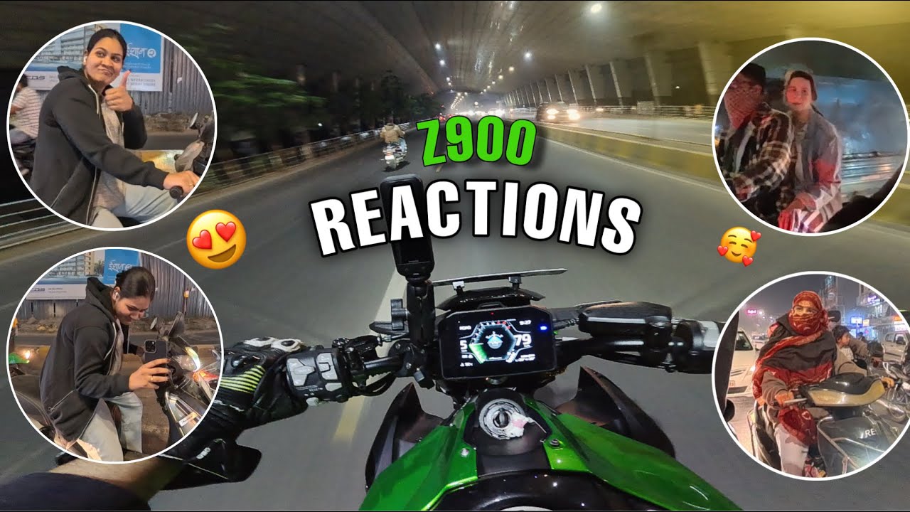 Riding My Kawasaki Z900 In City😍| Crazy Reactions On Superbike💖 #kawasaki #z900 #superbike 
