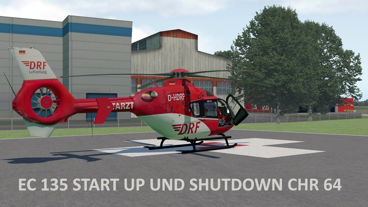 X-Plane 11: Startup und Shutdown der EC 135 mit dem Christoph 64