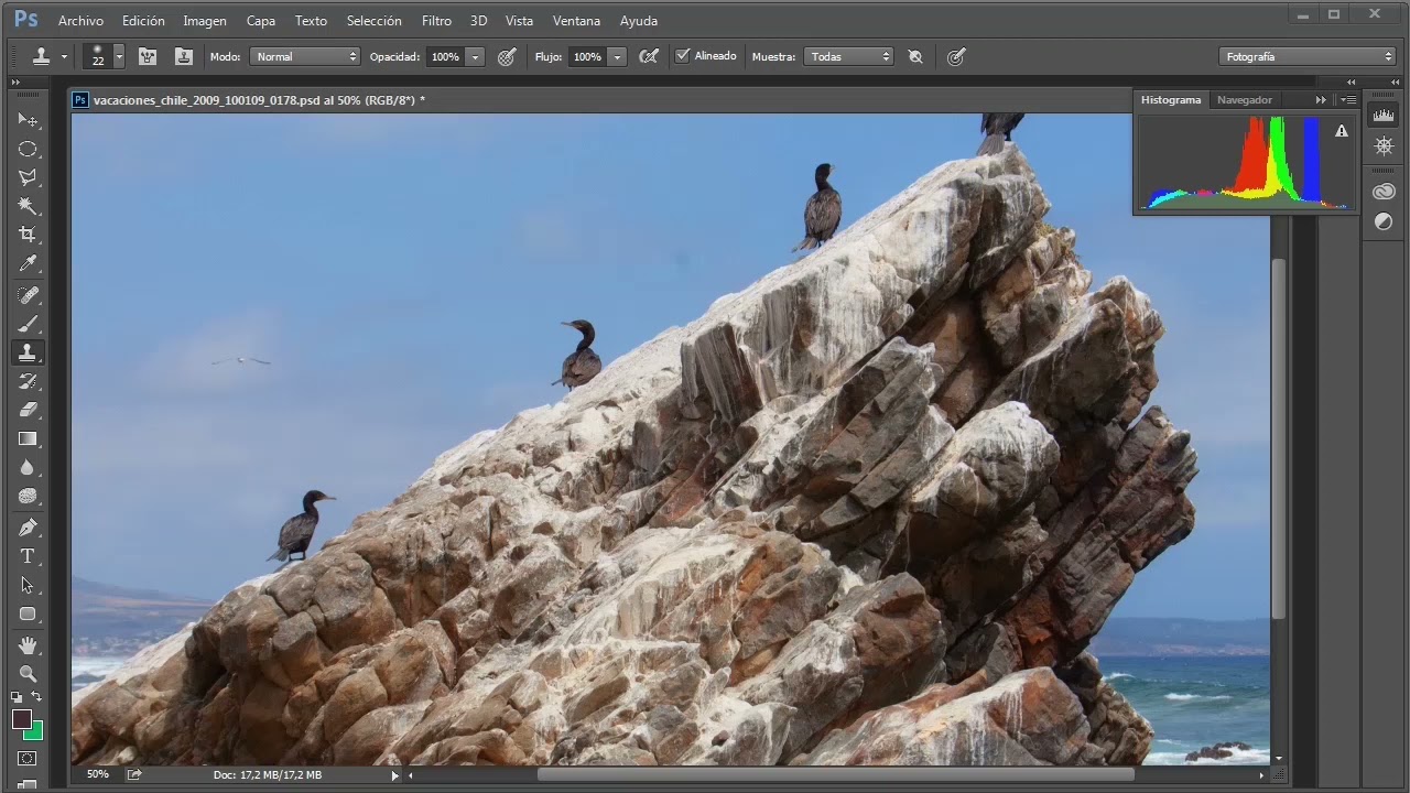 Corrección de Sobreexposición y retoque en Photoshop