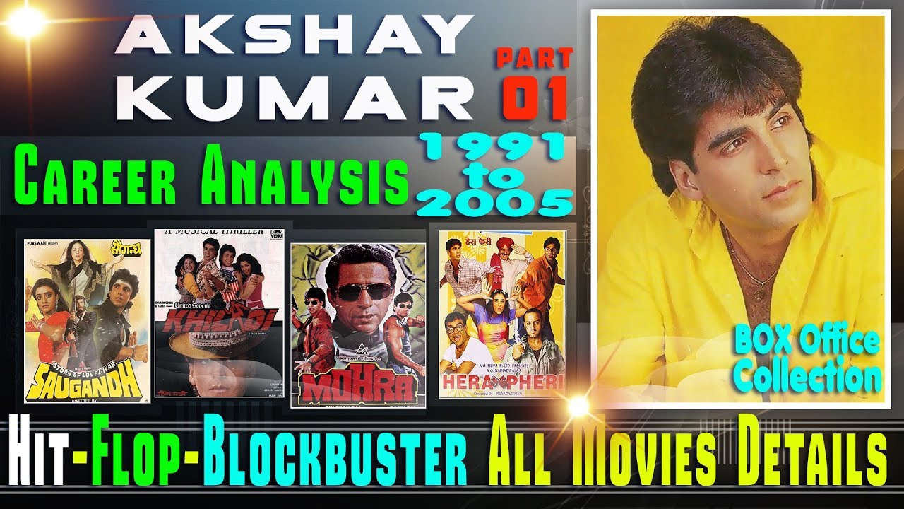 Akshay Kumar Box Office Collection Analysis Hit and Flop Blockbuster All Movies List | 1991 - 2005