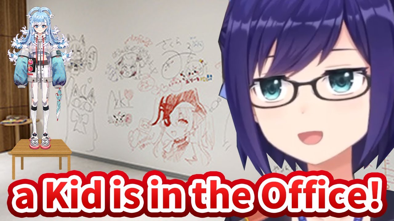 A-chan met Kobo standing on a stool and writing her autograph like a kid [Hololive/Eng sub]