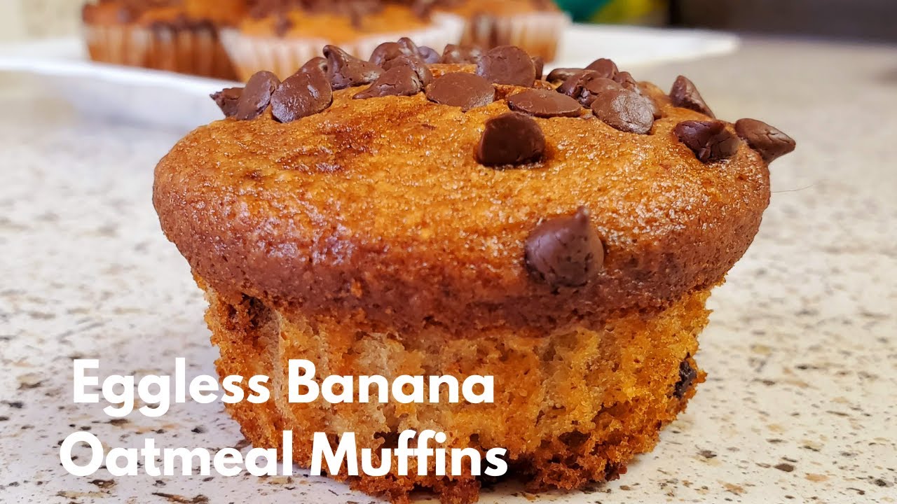 Eggless Banana Oatmeal Muffins | Healthy Oatmeal Muffins | Banana Muffins | Oats Muffins