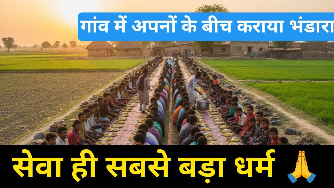 सेवा ही सबसे बड़ा धर्म 🙏 | गांव में कराया भंडारा