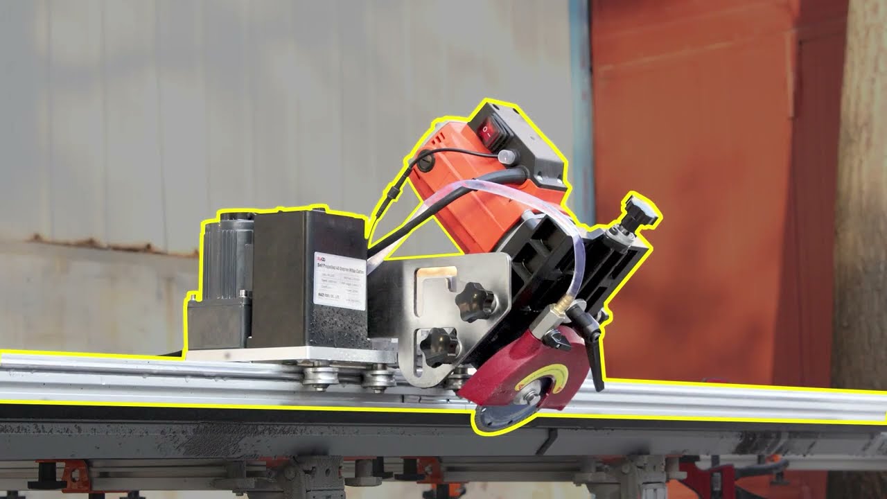 45 degree Self Propelled Miter Cutter Chamfer For Large Format Porcelain Ceramic Tile Granite Marble