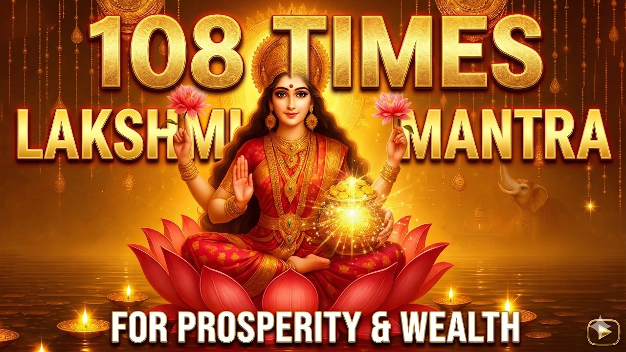 Lakshmi Mantra 108 Times | Om Mahalaxmi Namo Namah | Lakshmi Mantra for Wealth, Prosperity & Peace