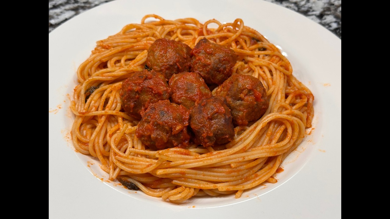 SPAGHETTI AND MEATBALLS - one of the most iconic dishes of Italian-American cuisine.