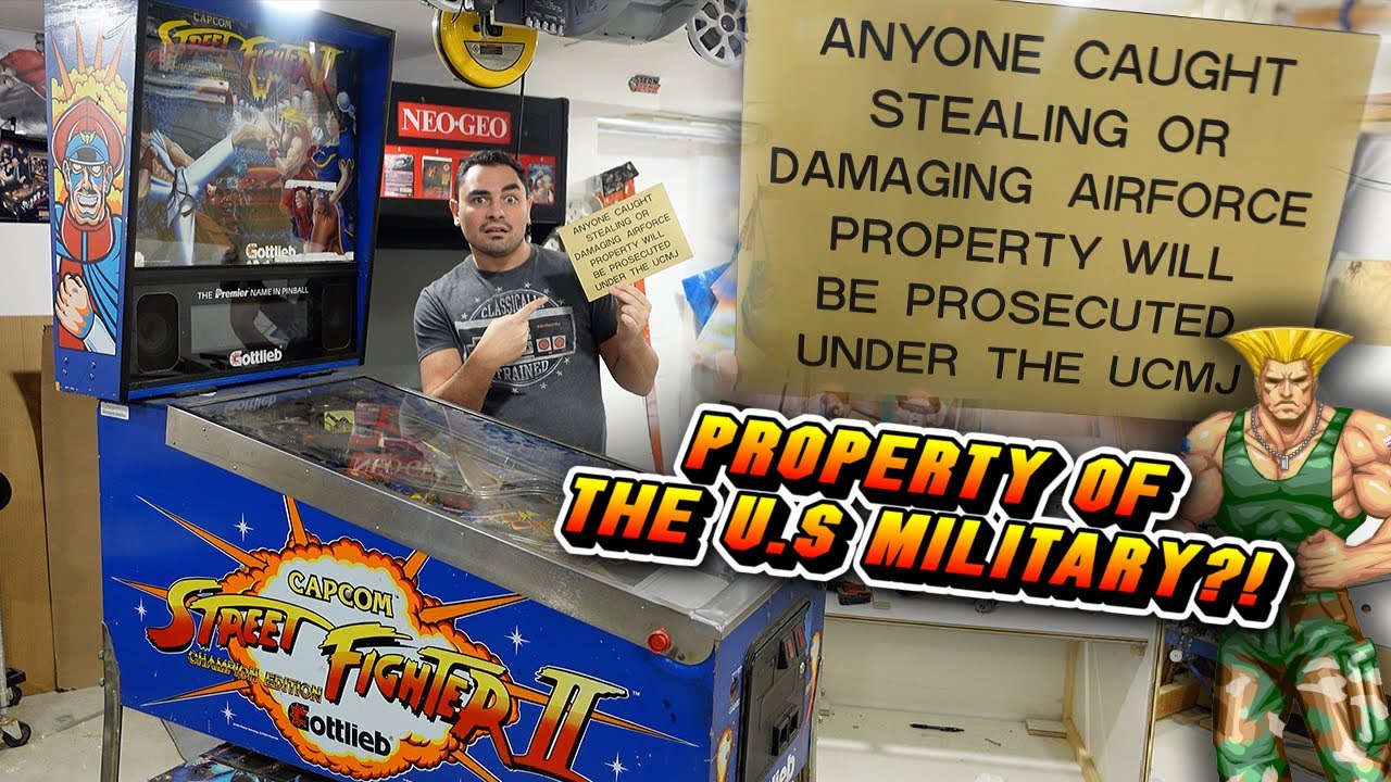 This Street Fighter 2 Pinball machine Was once Owned By the U.S Military?!