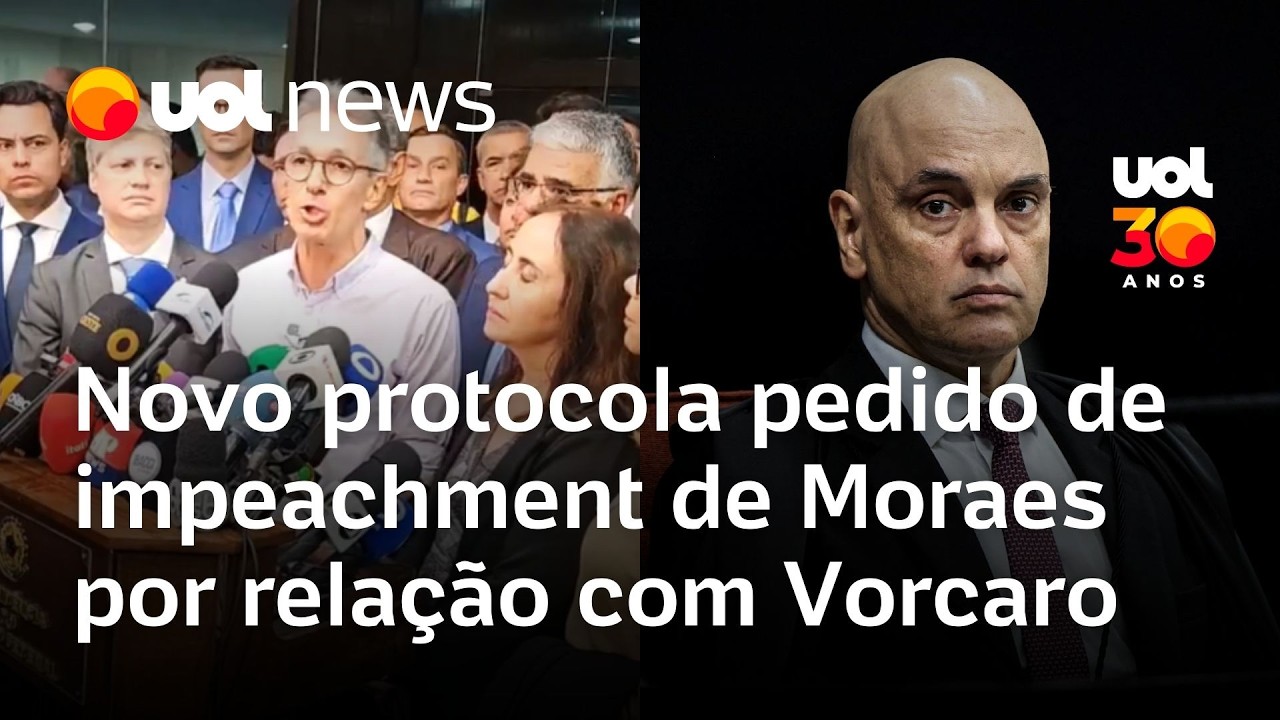 Novo pede impeachment de Moraes após troca de mensagens atribuída a Vorcaro e ministro