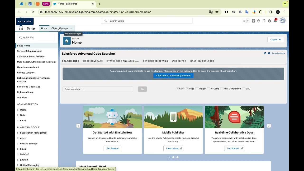 What is Object Manager in Salesforce - In Tamil