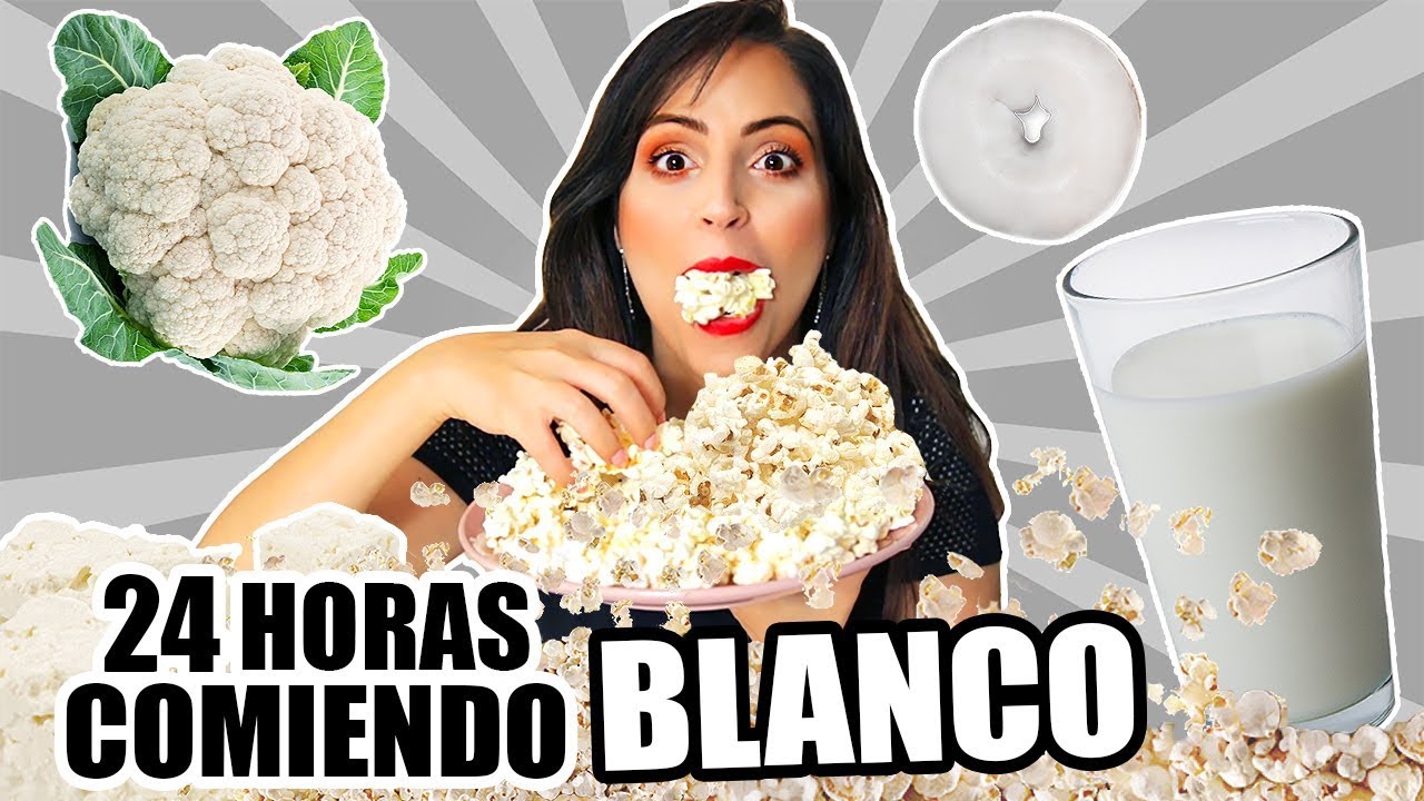 24 HORAS COMIENDO BLANCO | RETO SandraCiresArt | All Day Eating White Food Challenge