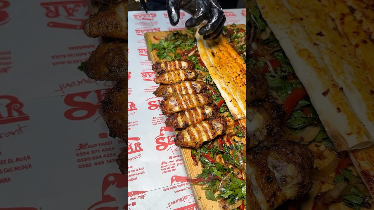 #reklam tavuk kanat ızgara hadırlı Sezar Restaurant Adana.