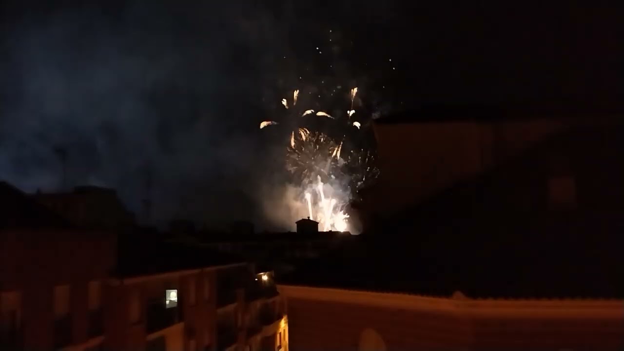 Fuegos artificiales, de la feria de San Bartolomé de Martos Jaén 2024.