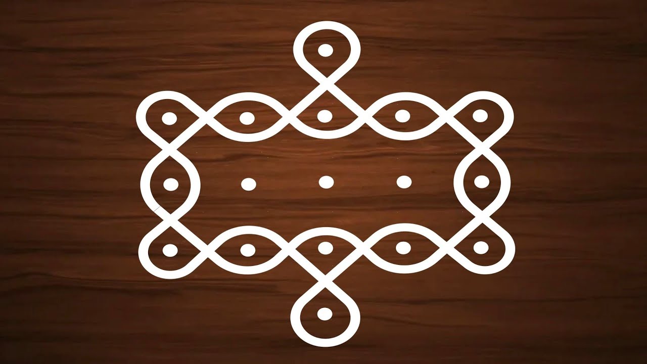 Easy & simple daily rangoli designs with 5 to 3 dots | dots rangoli 