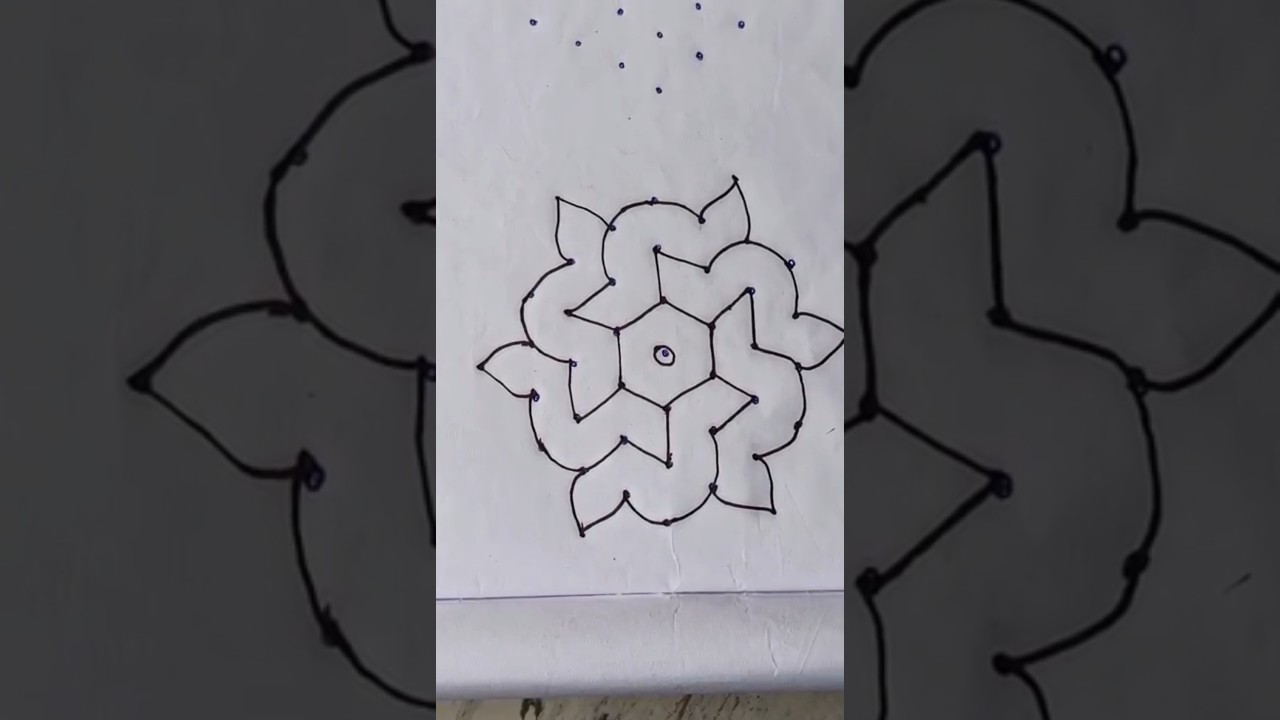 7*4 easy chukkala muggu for daily #chukkalamuggulu #dailymuggulu #dotsrangoli #easychukkalamuggulu