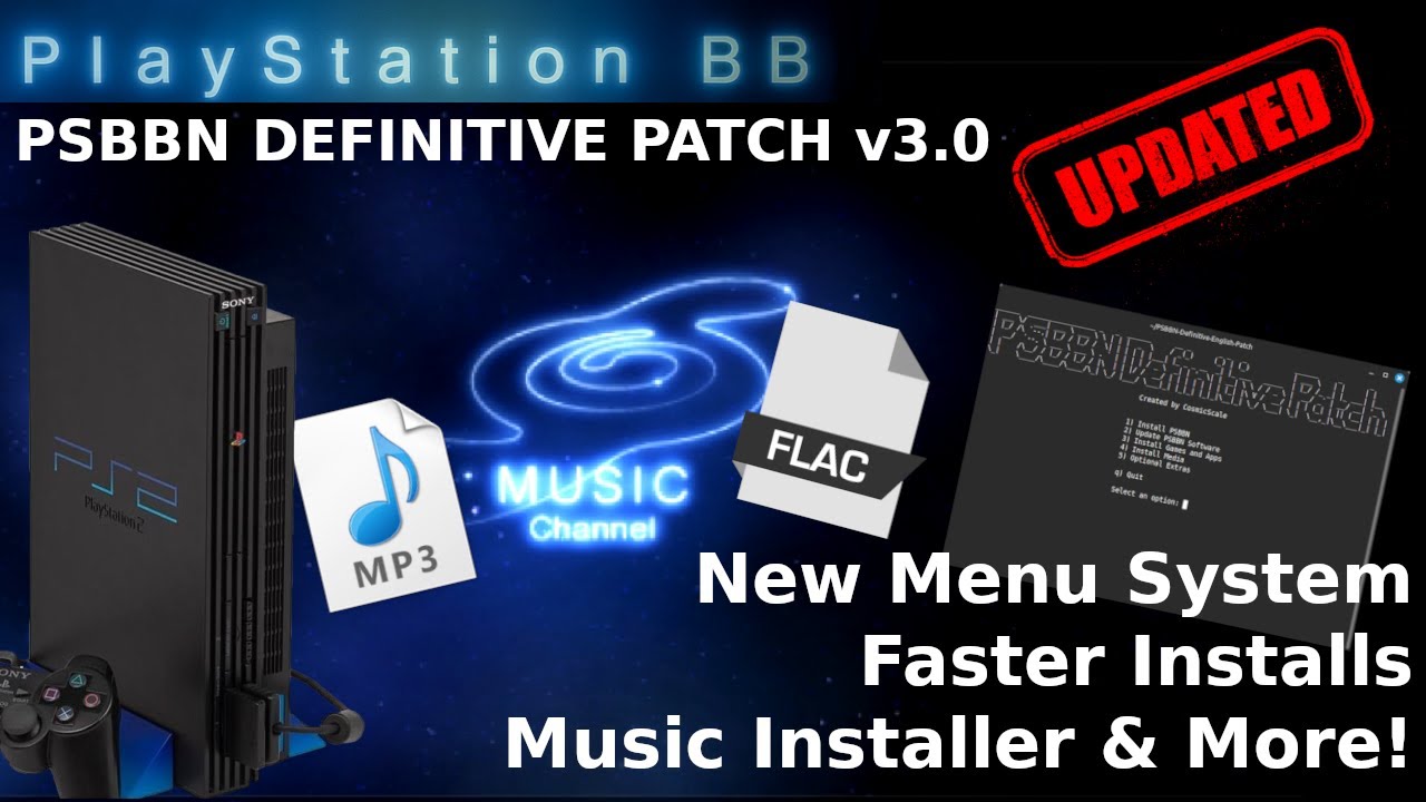 PSBBN Update: Definitive Patch v3.0 - Music Installer, Menu System, Faster Installs & More!