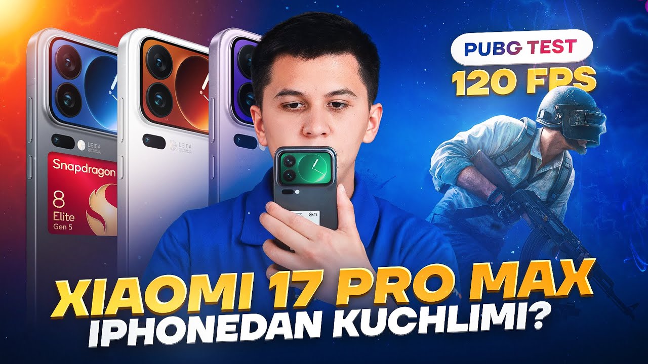 Xiaomi 17 Pro Max &ndash; orqa tomonda ekranli flagman! PUBG testi 120fps va to&lsquo;liq obzor #joybox #xiaomi